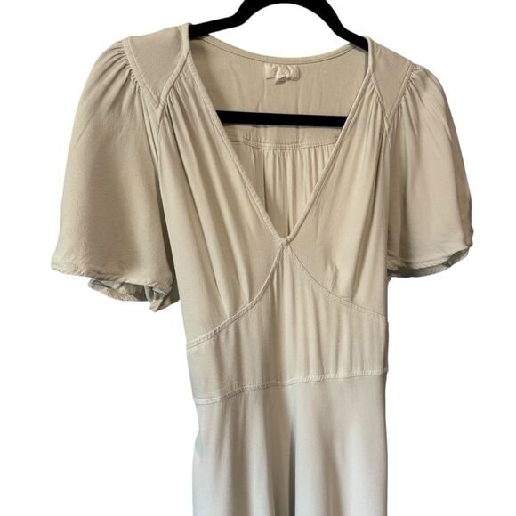 Revolve Anthropologie Ghost London Coraline Flutter Sleeve Dress - Picture 5 of 11